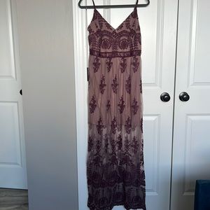 NWT Altard State Plum Wine Lace Dress Size L ✨